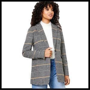 NWT LOFT Plaid Modern Blazer Jacket Coat
